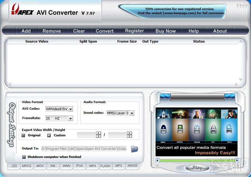 Apex AVI Converter,Apex AVI Converter下载,Apex AVI Converter官方下载